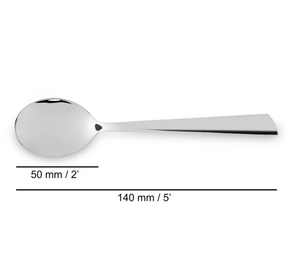 FranCuisine Cuillère à Café Cuillerée à Soupe - Monobloc d'une Pièce Acier Inoxydable 18/10 et 140 mm Couleur Argent – Image 5