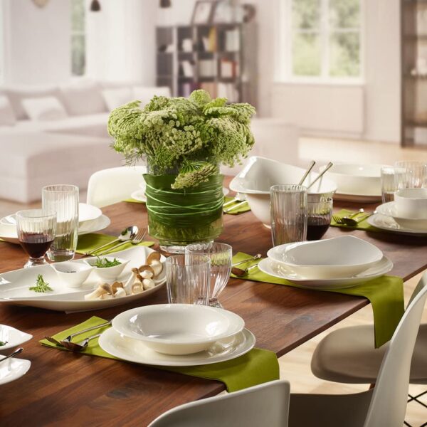 Francuisine Cottage Basic Assiette plate, 27 cm, Porcelaine Premium, Blanc – Image 3