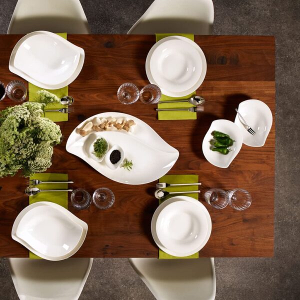 Francuisine Cottage Basic Assiette plate, 27 cm, Porcelaine Premium, Blanc – Image 2